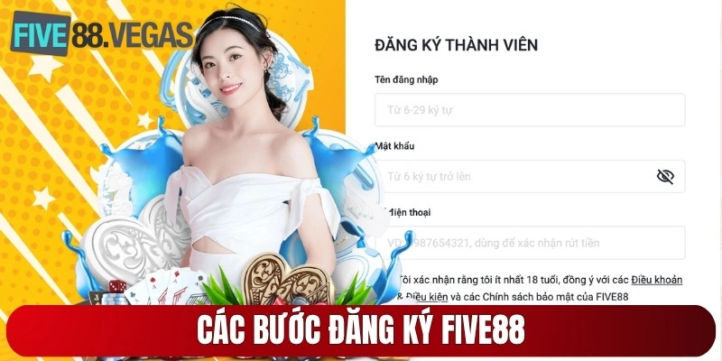 Các bước đăng ký FIVE88