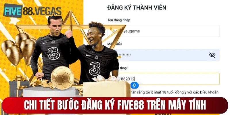 Chi tiết bước đăng ký FIVE88 trên máy tính