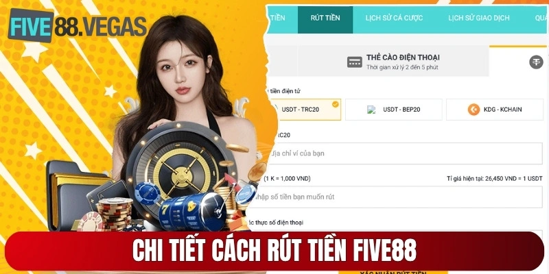 Chi tiết cách rút tiền Five88