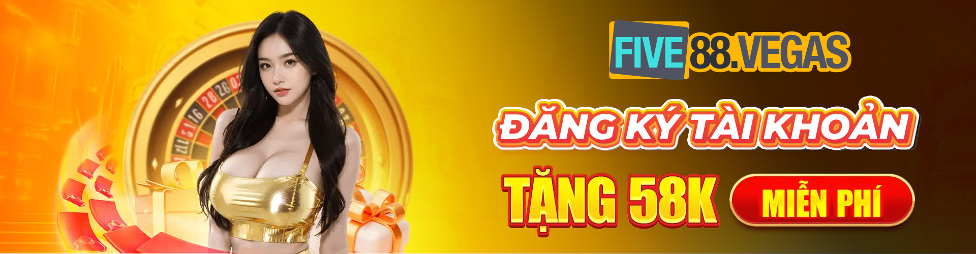 Five88 - Đăng ký tài khoản tặng 58k banner